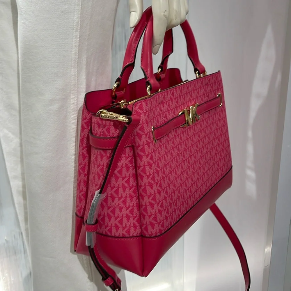 MICHAEL KORS 
Reed Large Graphic Logo Belted Satchel
Electric Pink 
NWT - Picture 14 of 16